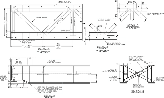 Drafting of structural plans for industrial structures