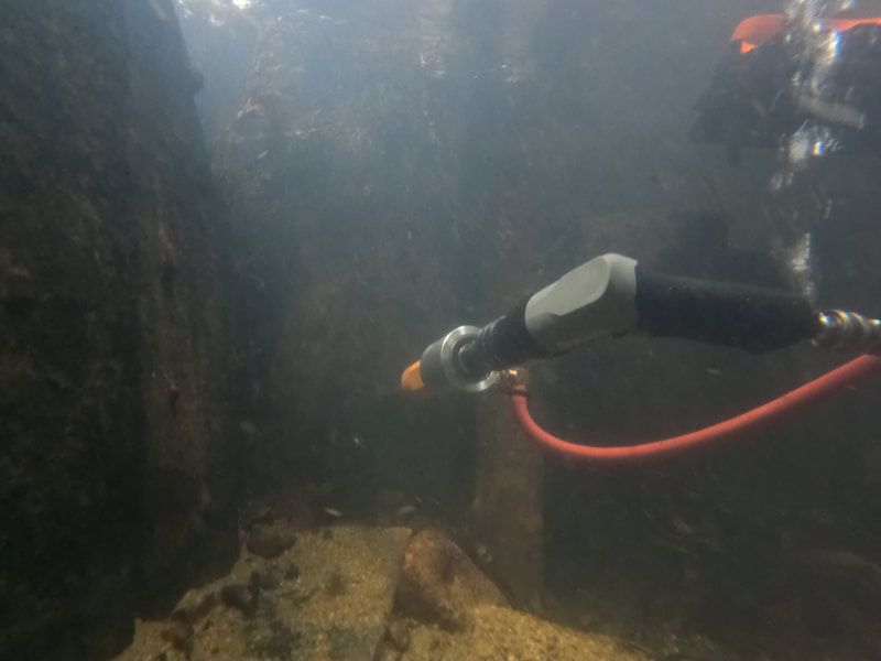 underwater core sampling of timber pile